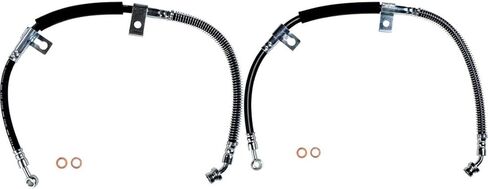 خرطوم الفرامل - قطعتين من مجموعة خرطوم الفرامل الهيدروليكية الأمامية اليسرى واليمنى لكيا سورينتو 3.5L 2003 2004 2005 2006 in Kuwait