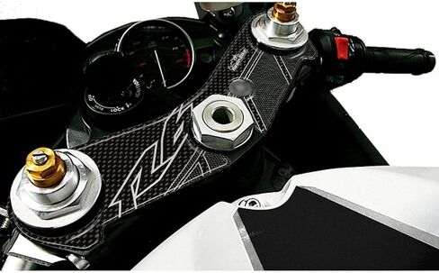 ملصقات ثلاثية الأبعاد لدراجة نارية من الراتنج متوافقة مع Yamaha R6 2006-2015. حماية توجيه الشوكة من الصدمات والخدوش. ملصقات من الراتنج - صنع في إيطاليا in Saudi Arabia
