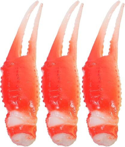 3pcs Realistic Fake Crab Claw Figurine, PVC Simulation Shrimp Model for DIY Crafting, Home Decoration, Creative Gift, Assorted Color, 4.92 X 1.37 X 0.78 Inch in Saudi Arabia