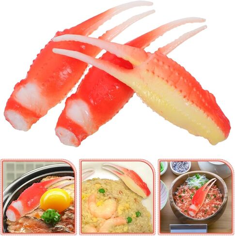 3pcs Realistic Fake Crab Claw Figurine, PVC Simulation Shrimp Model for DIY Crafting, Home Decoration, Creative Gift, Assorted Color, 4.92 X 1.37 X 0.78 Inch in Saudi Arabia