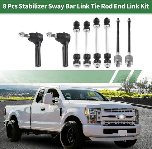 X AUTOHAUX 8 قطعة طقم التعليق الأمامي الداخلي الخارجي للقضيب ينتهي الأمامي الخلفي Sway Bar Link لفورد إكسبلورر 2006-2010 رقم K7275/K80898/ES80786/EV800278 in Saudi Arabia