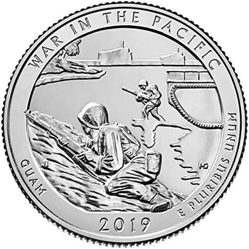 War in the Pacific Lapel Pin – 2019 Guam Quarter Coin Jewelry – WWII Memorial Design – Handmade Veteran Tribute Pin – Pacific Theater Gift in Saudi Arabia