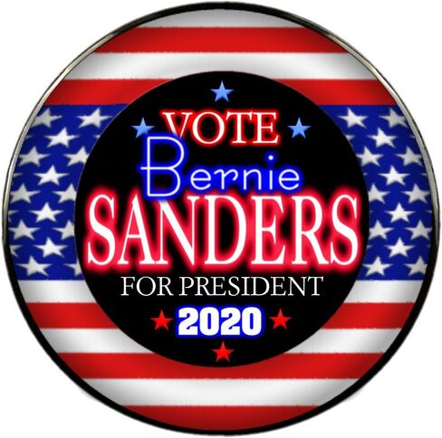 Bernie Sanders Flag Pin, President 2020 - Size (2.25") in Saudi Arabia