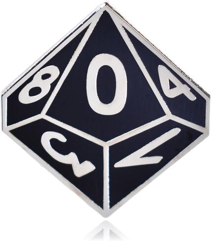 D10 Ten-Sided Dice Hard Enamel Lapel Pin in Saudi Arabia