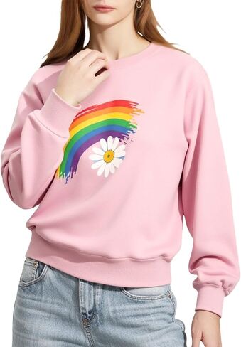 Pullover Sweatshirt for Women Men Long Sleeve Graphic Top Ladies Crewneck Shirts Fall Fashion Outfit Winter Clothes in Saudi Arabia
