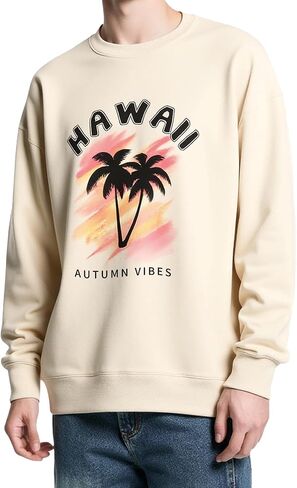 Pullover Sweatshirt for Women Men Long Sleeve Graphic Top Ladies Crewneck Shirts Fall Fashion Outfit Winter Clothes in Saudi Arabia