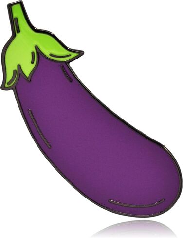 Eggplant Hard Enamel Pin in Kuwait