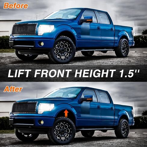 أطقم رفع مستوى 1.5 بوصة، طقم رفع فاصل دعامة تعليق أمامي متوافق مع Ford F150 2004-2024 Expedition 2003-2018، Lincoln Mark LT، قطعتان من مجموعات رفع تسوية الهيكل الأمامي من سبائك الألومنيوم in Saudi Arabia