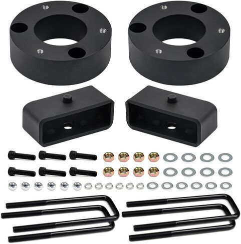 3 inch Front + 2 inch Rear Leveling Lift Kit 4pcs Pair Compatible With 2007-2024 Silverado Sierra 1500, Suspension Lifting 2 Inch 3 Inch Forged Aluminum Strut Spacer Steel Blocks in Kuwait