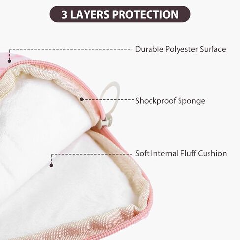 Cute Laptop Case 13-15 Inch Puffy Laptop Sleeve Quilted Bow Computer Bag Protective Soft Case for MacBook (Pink, 15-15.6 Inch) in Saudi Arabia