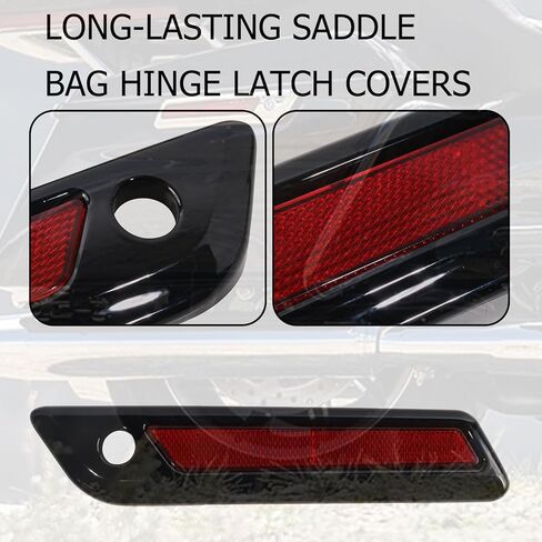 Saddlebag Outer Lid Hinge Light Kits for Harley Glide Road King Touring Side Case Cover 2014-2023 Motorcycle Side Box Cover Light Left+Right Carbon Fiber Gray 2Pcs - Upgrade Riding Experience in Kuwait
