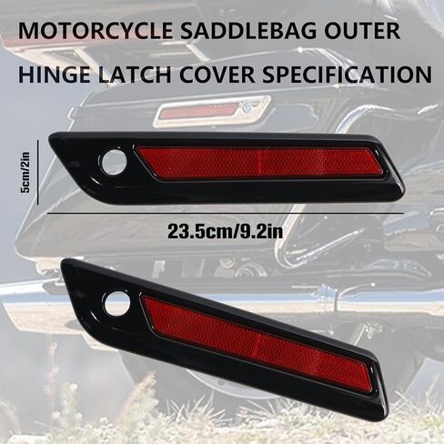 Saddlebag Outer Lid Hinge Light Kits for Harley Glide Road King Touring Side Case Cover 2014-2023 Motorcycle Side Box Cover Light Left+Right Carbon Fiber Gray 2Pcs - Upgrade Riding Experience in Kuwait