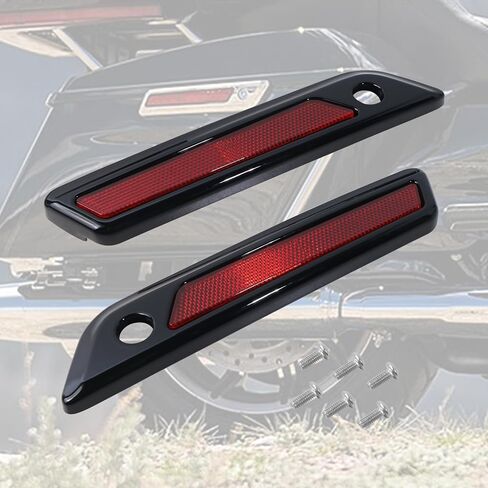 Saddlebag Outer Lid Hinge Light Kits for Harley Glide Road King Touring Side Case Cover 2014-2023 Motorcycle Side Box Cover Light Left+Right Carbon Fiber Gray 2Pcs - Upgrade Riding Experience in Kuwait