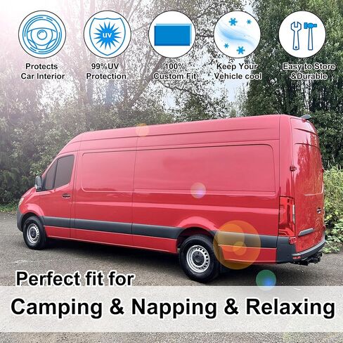 Windshield Sun Shade Foldable Full Windows Coverage Custom Fit for Freightliner/Mer-cedes Benz Sprinter 2007-2026 Accessories Shades Block Sun UV Rays 3PCS in Saudi Arabia