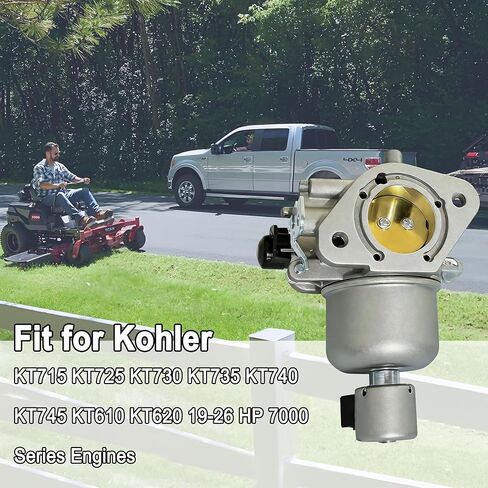 استبدال المكربن ​​لمحركات Kohler 7000 Series KT730 KT725 KT735 KT740 KT745 22HP-26HP، مناسب مباشرة لـ 1685319-S 32-853-34-S 32-853-63-S 32-853-67-S مع مجموعة مضخة الوقود in Kuwait