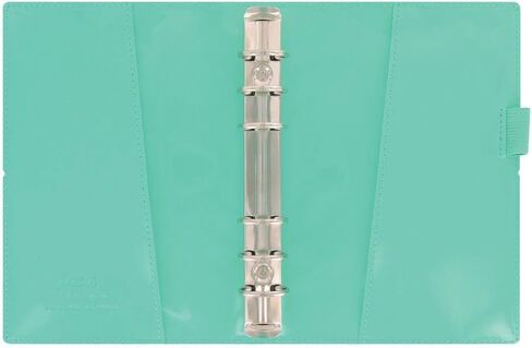 منظم براءات الاختراع Filofax Domino، مقاس شخصي، فيروزي - شديد اللمعان، معاصر، ست حلقات، إدراج من الأسبوع إلى العرض، متعدد اللغات (C022514) in Saudi Arabia