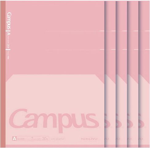 KOKUYO Campus Feels Flat Notebook, Dot B 6mm Ruled, Semi-B5, 30 Sheets, 35 Lines, Green, 5 Pack, Japan Import (NO-FL3CBT-G) in Saudi Arabia