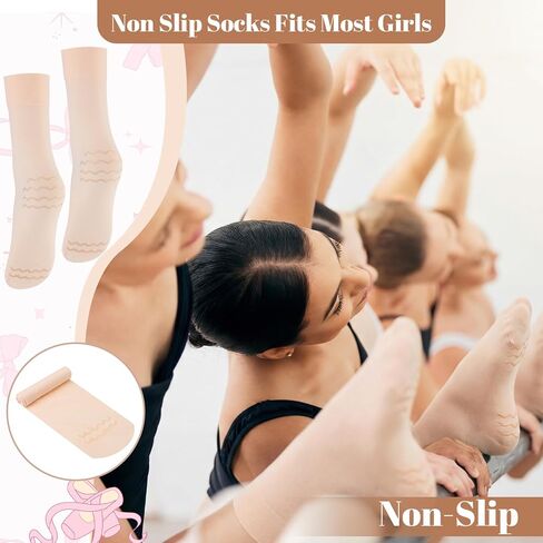 5 Pairs Non-slip Dance Sock with Grip for Women Girl Ballet Jazz Contemporary Dance Thin Seamless Ballet Tight Sock in Saudi Arabia