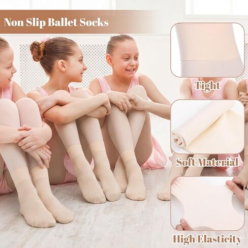 5 Pairs Non-slip Dance Sock with Grip for Women Girl Ballet Jazz Contemporary Dance Thin Seamless Ballet Tight Sock in Saudi Arabia