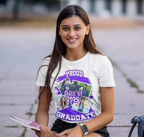 Proud of Family 2026 Graduation Shirts, Mom Congrat 2026, Congratulation, Grad 2026 T-Shirt, Senior, Custom Photo Multicolor in Kuwait