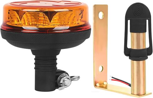 1Pcs Led Beacon Light Yellow Strobe Lights with T Shape Metal Bracket for Trucks 12V 24V Orange Beacon Light Rotating Beacon with 6 Modes in Kuwait