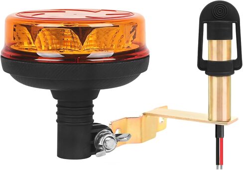1Pcs Led Beacon Light Yellow Strobe Lights with T Shape Metal Bracket for Trucks 12V 24V Orange Beacon Light Rotating Beacon with 6 Modes in Kuwait