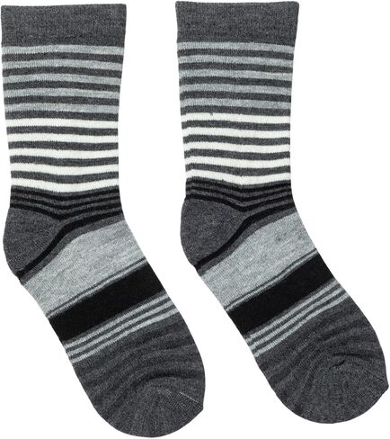 Multicolor Stripes Alpaca Fabric Soft Smooth Knit Colorful Striped Crew Socks Gift For Women Stocking Stuffer in Saudi Arabia