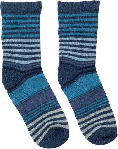 Multicolor Stripes Alpaca Fabric Soft Smooth Knit Colorful Striped Crew Socks Gift For Women Stocking Stuffer in Saudi Arabia