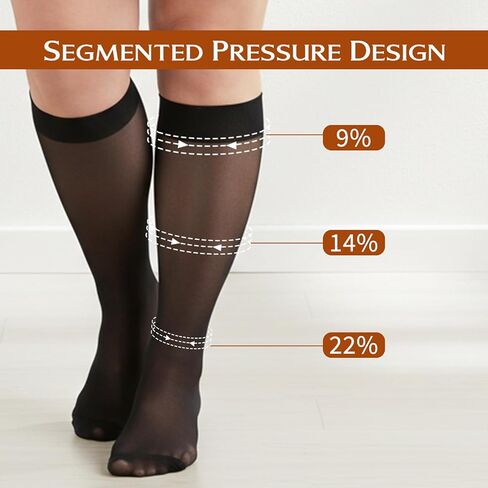 2 أزواج جوارب عالية للركبة للنساء حجم كبير جوارب عالية للركبة من النايلون للنساء جوارب خرطوم 15D جوارب من النيلون الشفاف للنساء in Kuwait