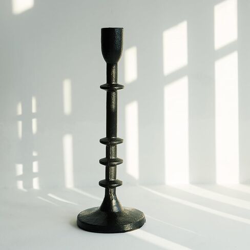 حاملات شموع مستدقة حديثة، مكواة سوداء، مجموعة من 3، شمعدانات أنيقة طويلة لتزيين الطاولة in Kuwait
