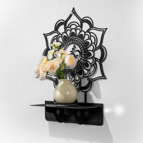Om Mandala Metal Candle Holder 1 Pack, Black Metal Candlestick Holders, Candle Wall Holder, Spiritual Zen Wall Decor, Meditation Decor for Living Room, Dining Room, Yoga Room in Saudi Arabia