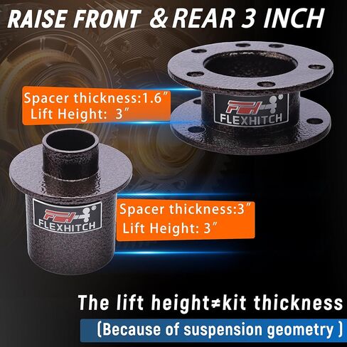 3" Front & 3" Rear Suspension Lift Kit for 2003-2011 Crown Victoria, 2003-2011 Grand Marquis, 2003-2011 Town Car, 2003-2004 Marauder in Kuwait