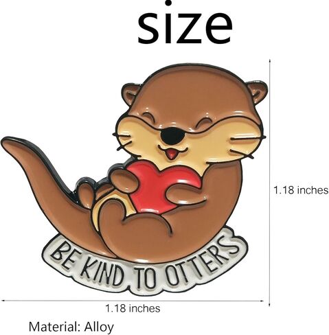 Cute Animal Otter Brooch Pin Sea Otter Jewelry Otter Gifts Marine Biology Gifts Animal Pet Lover Gift for Otter Lovers in Saudi Arabia