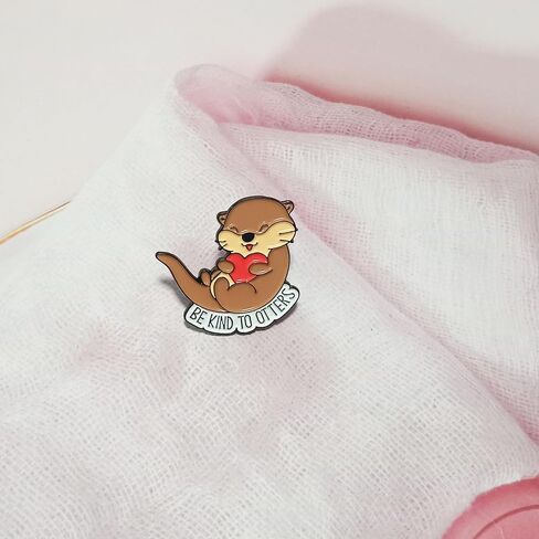 Cute Animal Otter Brooch Pin Sea Otter Jewelry Otter Gifts Marine Biology Gifts Animal Pet Lover Gift for Otter Lovers in Saudi Arabia