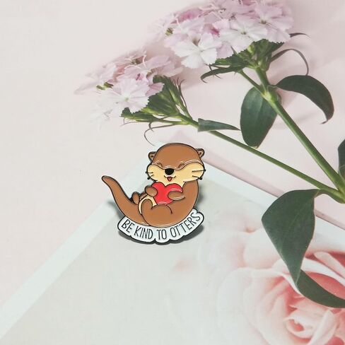 Cute Animal Otter Brooch Pin Sea Otter Jewelry Otter Gifts Marine Biology Gifts Animal Pet Lover Gift for Otter Lovers in Saudi Arabia