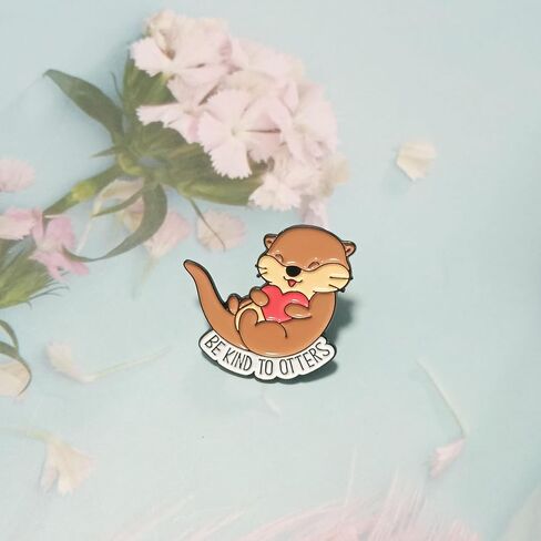 Cute Animal Otter Brooch Pin Sea Otter Jewelry Otter Gifts Marine Biology Gifts Animal Pet Lover Gift for Otter Lovers in Saudi Arabia
