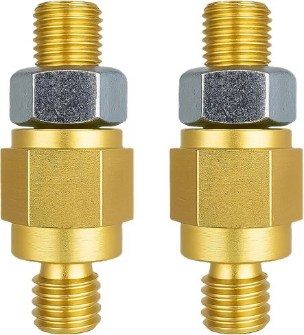 YoRise قطعتان من مسمار تمديد طرف البطارية الجانبي، 3/8"-16&24 براغي تمديد لأعمدة البطارية النحاسية مع صواميل، ملحقات محول طرفية بطاريات السيارة القياسية (ذهبي) in Kuwait