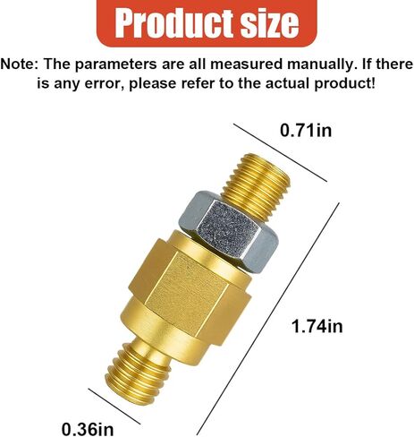 YoRise قطعتان من مسمار تمديد طرف البطارية الجانبي، 3/8"-16&24 براغي تمديد لأعمدة البطارية النحاسية مع صواميل، ملحقات محول طرفية بطاريات السيارة القياسية (ذهبي) in Kuwait