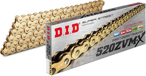 D.I.D 520ZVMXG-150L 520 ZVMX Super Street X-Ring Chain - 150 Links - Gold in Saudi Arabia