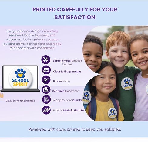 Custom Button Pins - Personalized Photo, Logo & Text Button Pins, Sizes 1, 1.5, 2.25, 3 & 3.5 Inch, Bulk 10-1000 Pcs, Pinback Buttons for Graduation, Campaigns & Events in Saudi Arabia