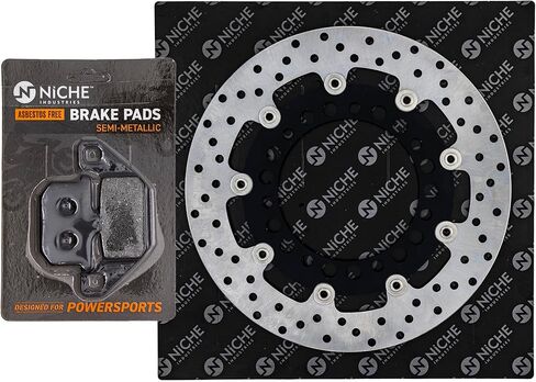 NICHE Front Left Brake Rotor Pad Semi Metallic Kit For Kawasaki Vulcan 500 800 1500 43082-1062 43082-1029 41080-0126-CM in Saudi Arabia