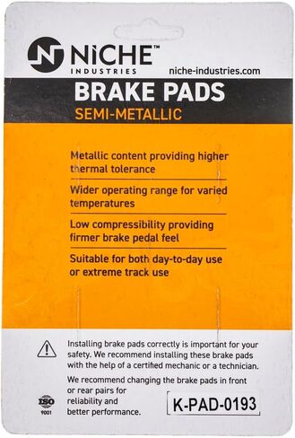 NICHE Front Left Brake Rotor Pad Semi Metallic Kit For Kawasaki Vulcan 500 800 1500 43082-1062 43082-1029 41080-0126-CM in Saudi Arabia