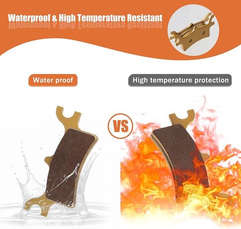 وسادات الفرامل الخلفية لـ Polaris Scrambler 500 2005-2012 Sportsman 2003-2012 700 2002-2007 800 2005-2013، كثافة منخفضة، قوة عالية، صلابة، تناسب الدراجات النارية/ATV in Kuwait