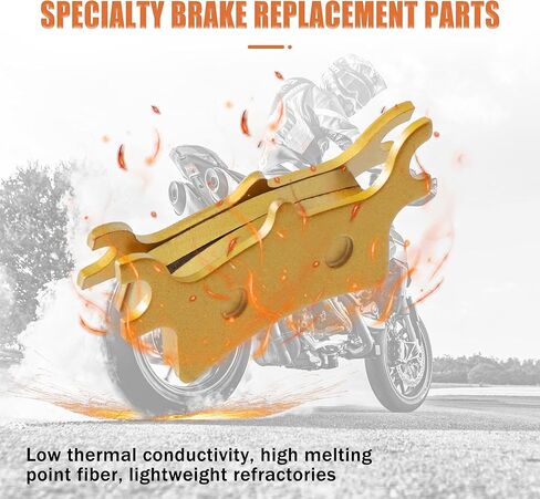 وسادات الفرامل الخلفية لـ Polaris Scrambler 500 2005-2012 Sportsman 2003-2012 700 2002-2007 800 2005-2013، كثافة منخفضة، قوة عالية، صلابة، تناسب الدراجات النارية/ATV in Kuwait