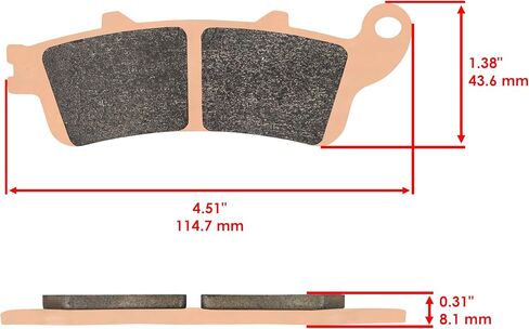 Caltric Rear Brake Pads Compatible with Honda 1300 St1300 St1300A Abs Rear Brakes 2008-2011 in Saudi Arabia