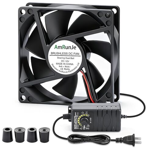 120mm x 25mm PC Computer Case Fan with AC Plug Variable Speed DIY for Biltong Box, Window Exhaust or Intake and Receiver DVR Playstation Xbox Cabinet Cooling in Saudi Arabia