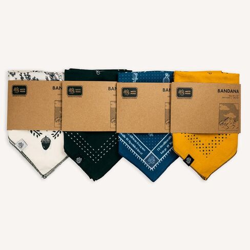 باندانا - منديل قطن 100%، وشاح رأس ناعم للاستخدام الخارجي للرجال والنساء - طيور أوريغامي (أسود) in Kuwait