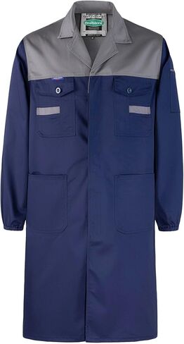 Lab Coat for Men Garage DIY Work Coats Laboratory Long Sleeve Shop Coat in Saudi Arabia