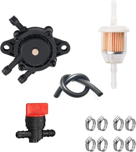 808656 691034 Fuel Pump for BS 692313 491922 Kohler 24 393 16-S Hon&Da 16700-Z0J-003 LG808656 M145667 Fuel Filter & Fuel Line Shut Off Valve for Kawasaki 49040-7001 Lawn Mower Parts in Kuwait