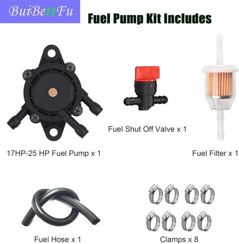 808656 691034 Fuel Pump for BS 692313 491922 Kohler 24 393 16-S Hon&Da 16700-Z0J-003 LG808656 M145667 Fuel Filter & Fuel Line Shut Off Valve for Kawasaki 49040-7001 Lawn Mower Parts in Kuwait